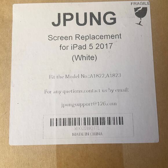 JPUNG Screen Replacement for iPad 5 2017 (White) Fit the Model No.:A1822,A1823 - Picture 2 of 4